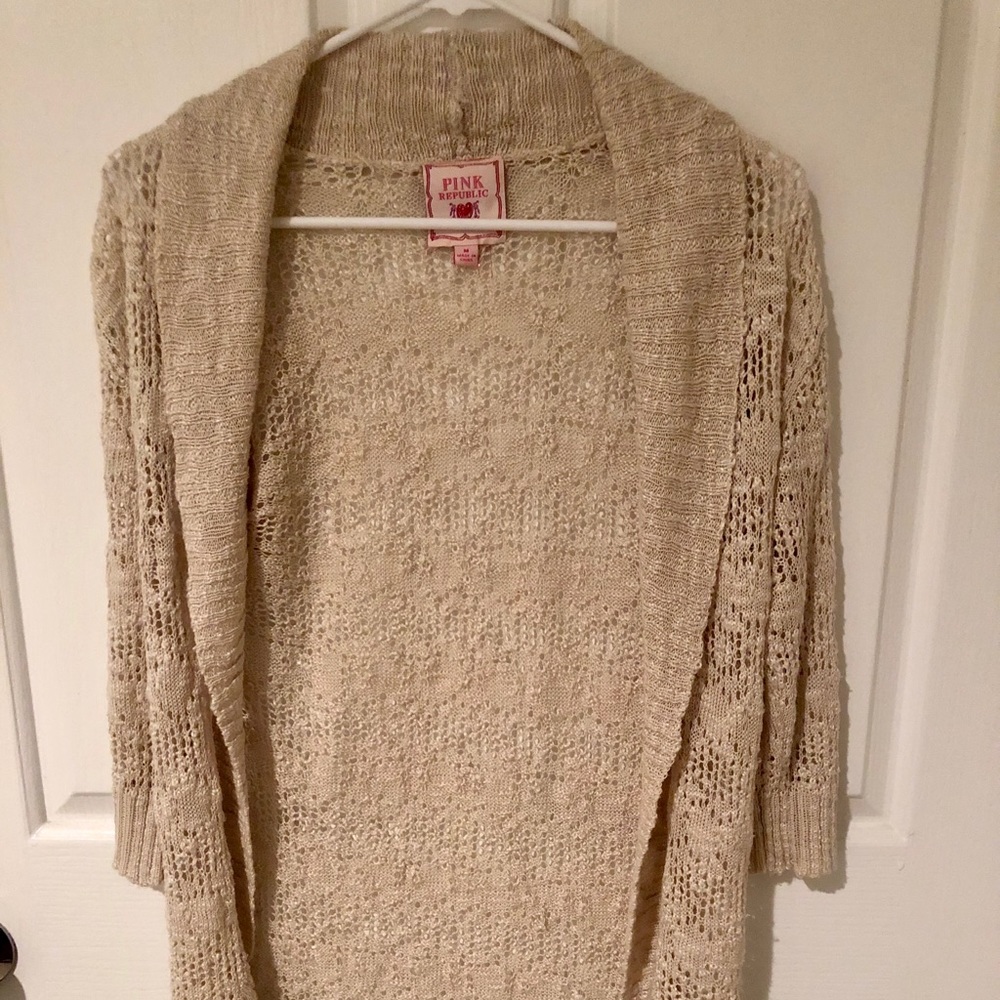 Tan cardigan